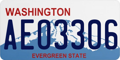 WA license plate AEO3306
