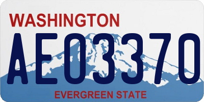 WA license plate AEO3370