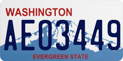 WA license plate AEO3449