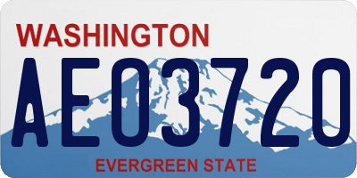 WA license plate AEO3720