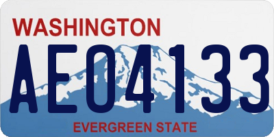 WA license plate AEO4133