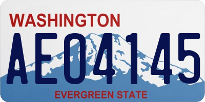 WA license plate AEO4145