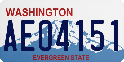 WA license plate AEO4151