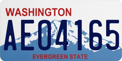 WA license plate AEO4165