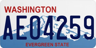 WA license plate AEO4259