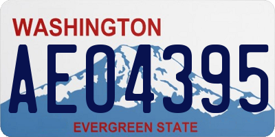WA license plate AEO4395