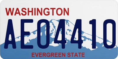 WA license plate AEO4410