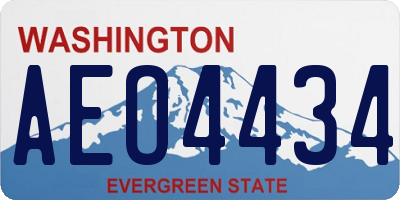 WA license plate AEO4434
