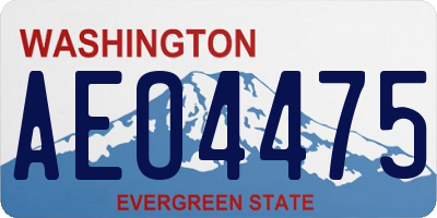 WA license plate AEO4475