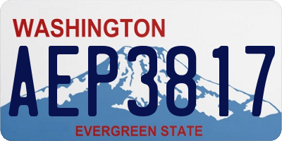 WA license plate AEP3817