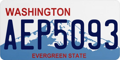 WA license plate AEP5093