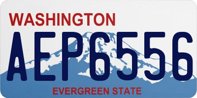 WA license plate AEP6556