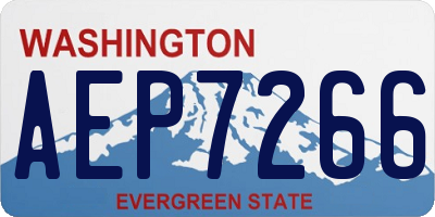 WA license plate AEP7266