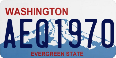 WA license plate AEQ1970