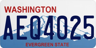 WA license plate AEQ4025