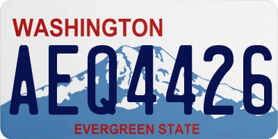 WA license plate AEQ4426