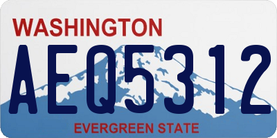 WA license plate AEQ5312