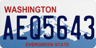 WA license plate AEQ5643