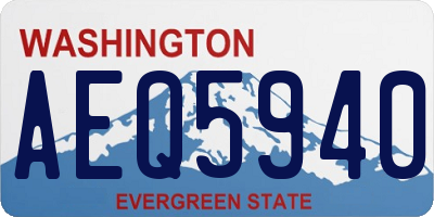 WA license plate AEQ5940
