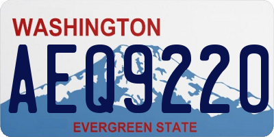 WA license plate AEQ9220