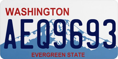 WA license plate AEQ9693