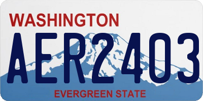 WA license plate AER2403