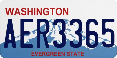WA license plate AER3365