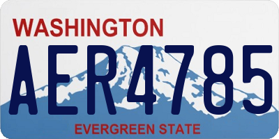 WA license plate AER4785