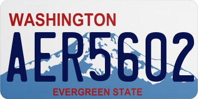 WA license plate AER5602