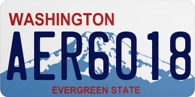 WA license plate AER6018