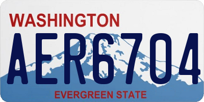 WA license plate AER6704