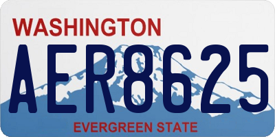 WA license plate AER8625