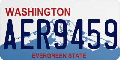 WA license plate AER9459