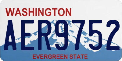 WA license plate AER9752
