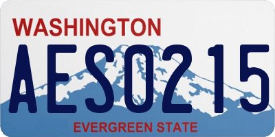 WA license plate AES0215