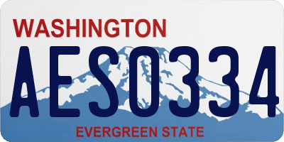 WA license plate AES0334