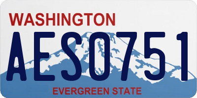 WA license plate AES0751