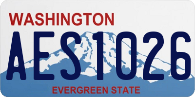 WA license plate AES1026