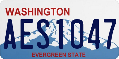 WA license plate AES1047