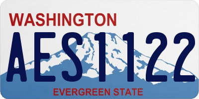WA license plate AES1122