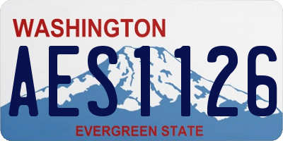 WA license plate AES1126