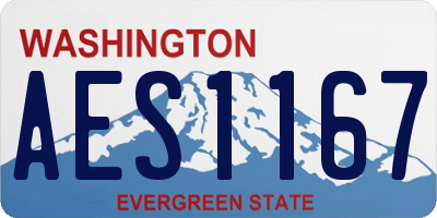 WA license plate AES1167