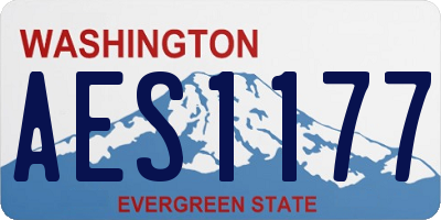 WA license plate AES1177