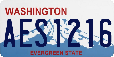 WA license plate AES1216