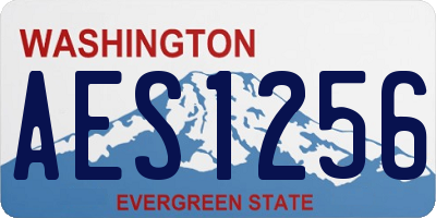 WA license plate AES1256