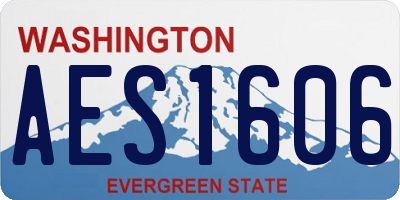WA license plate AES1606
