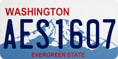 WA license plate AES1607