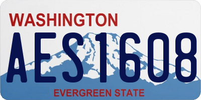 WA license plate AES1608