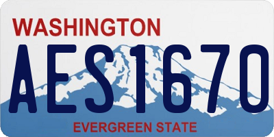 WA license plate AES1670