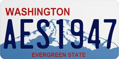 WA license plate AES1947